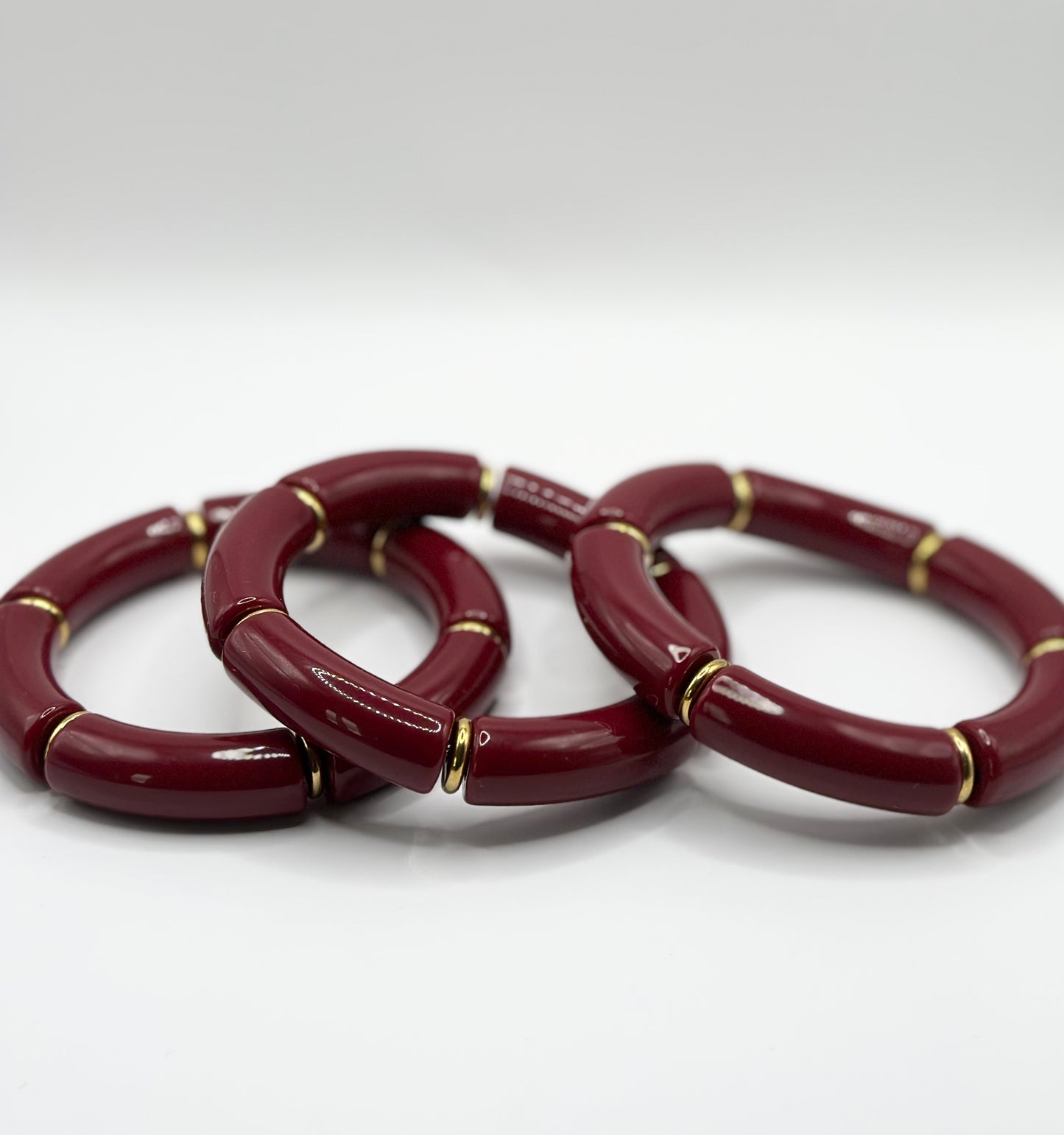 Bracelet Alma Burgundy x3