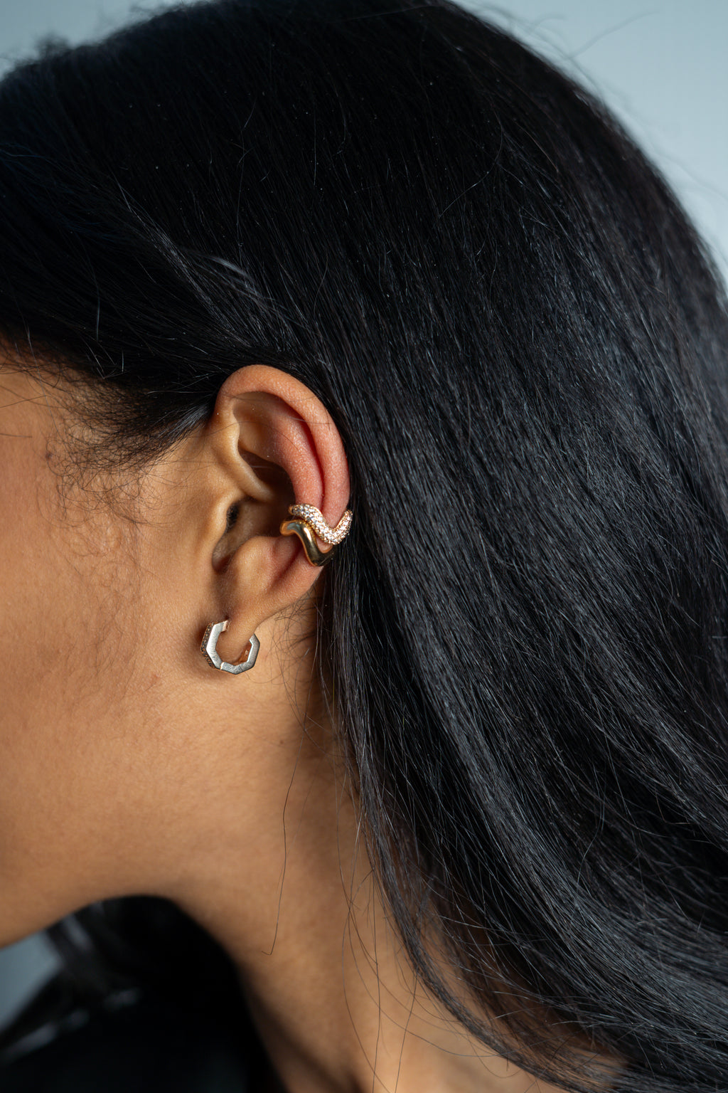 Ear cuff Kima serti