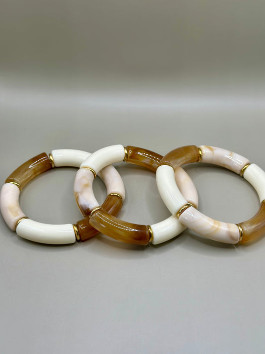 Bracelet Alma miel x3