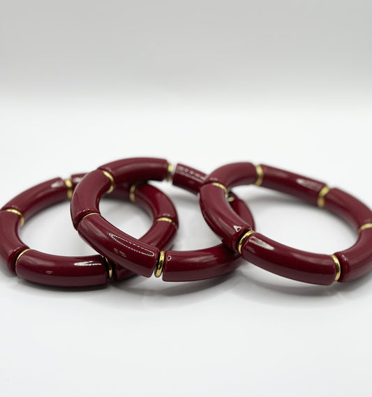 Bracelet Alma Burgundy x3