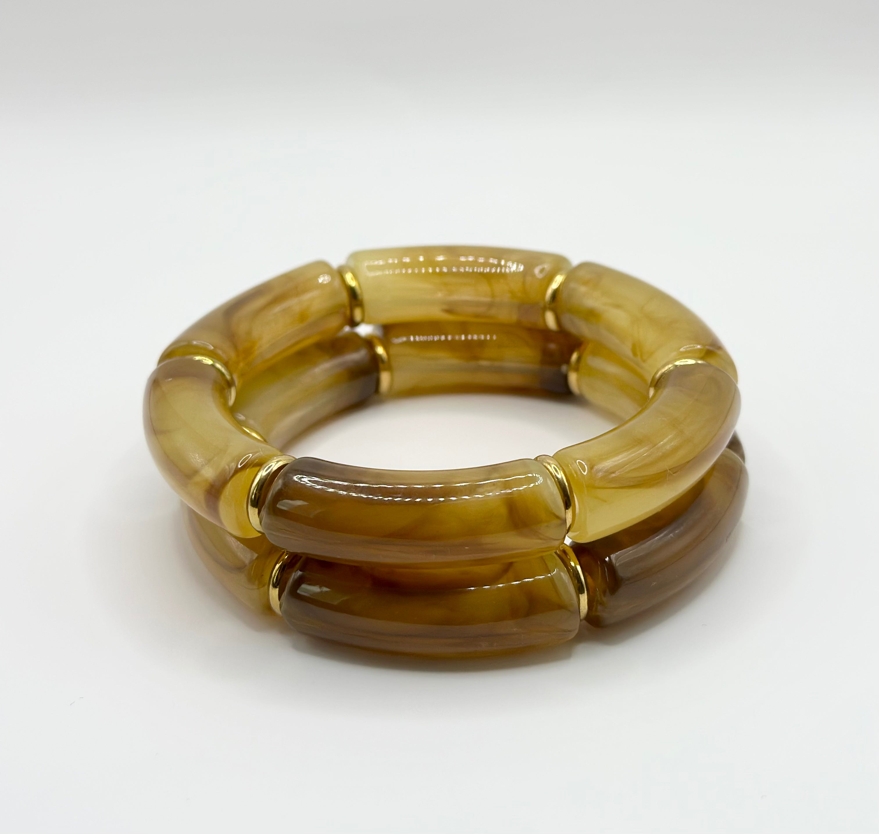 Bracelet Alma ambre x2